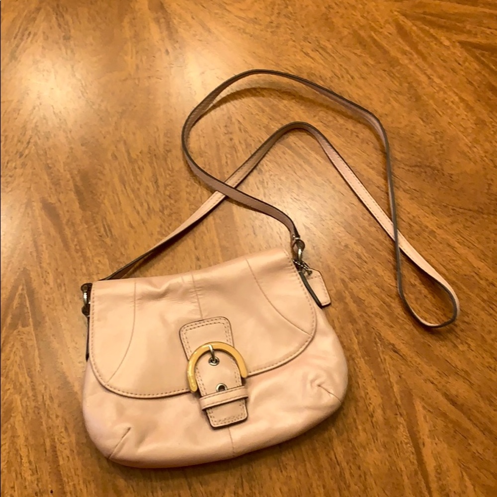 Coach Light Pink Long Strap Bag